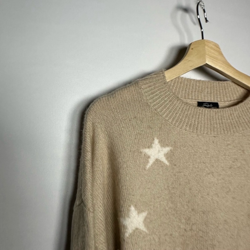 Rails Beige Star Sweater - Women's Crew Neck - Picture 7 of 8
